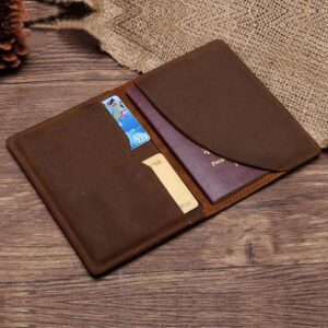 Classic Brown Bag Genuine Leather Passport Wallet