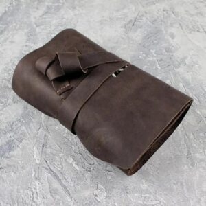 Leather cord roll cable case / Electronic cord organizer