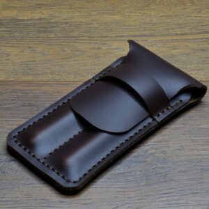 Leather pen case sleeve / Pen Pouch Pen case - Black