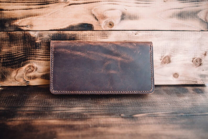 Vintage Leather Long Wallet For Men - Image 3