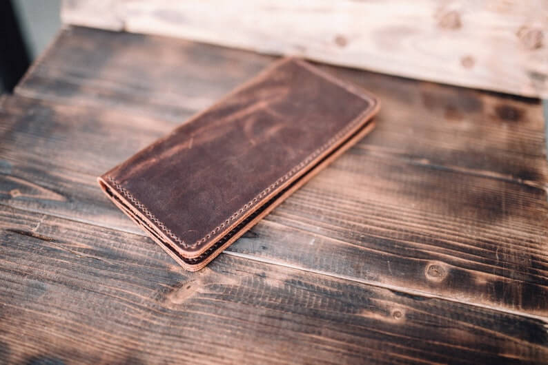 Vintage Leather Long Wallet For Men - Image 7
