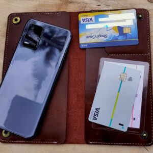 Leather long wallet / Mobile Holder