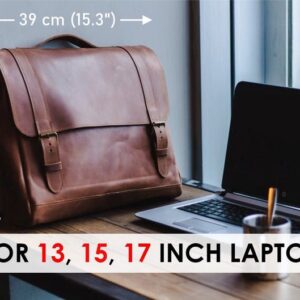 Leather laptop bag /Messenger bag for men
