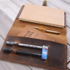 Leather Portfolio A4 Office Supplies, Personalized padfolio Notebook Cover, Leather Planner Pouch, Notepad Folder Folio