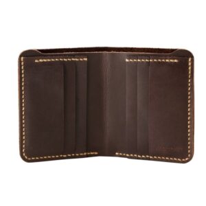 Leather Bifold Wallet For Men - With Box - Brown