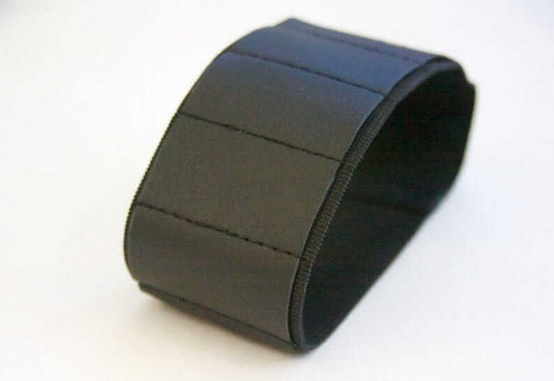 Leather Pen Bandolier, Leather Pencil Holder, Journal Pencil Holder Book Strap - Black - Image 2