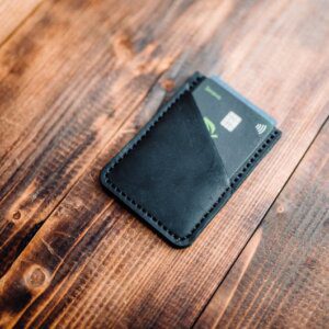 Black Leather Card Holder,Minimal card holder, Leather Card Wallet, Slim card wallet, Card Case