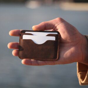 Leather Credit Card Wallet, Mans Leather Cardholder, Slim Leather Card Holder, Leather Card Holder, Leather Card Sleeve