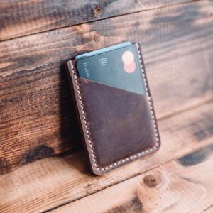 Brown Leather Card Holder,Minimal card holder, Leather Card Wallet, Slim card wallet, Card Case