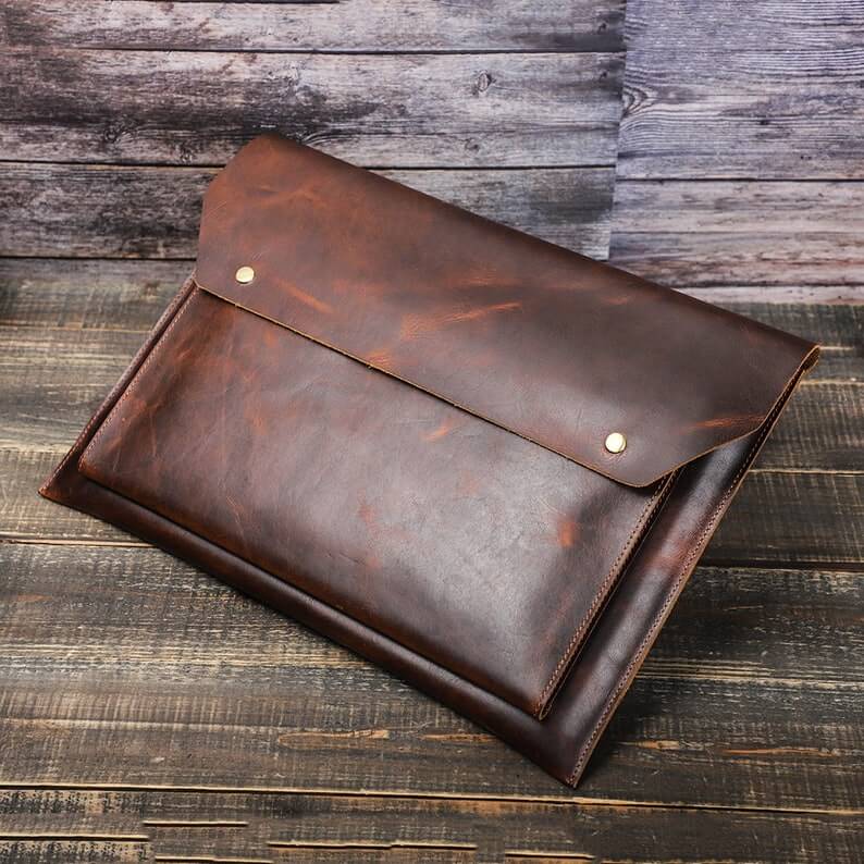 16 inches leather laptop sleeve laptop protective case - Image 2