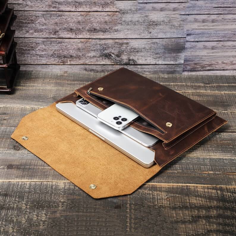 16 inches leather laptop sleeve laptop protective case