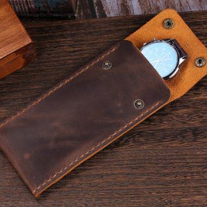 Leather Watch Travel Case, Rustic Travel Watch case, watch Organizer, Watch Travel Pouch, Watch Storage