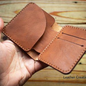 Handmade Minimalist Leather vartical Wallet For Men