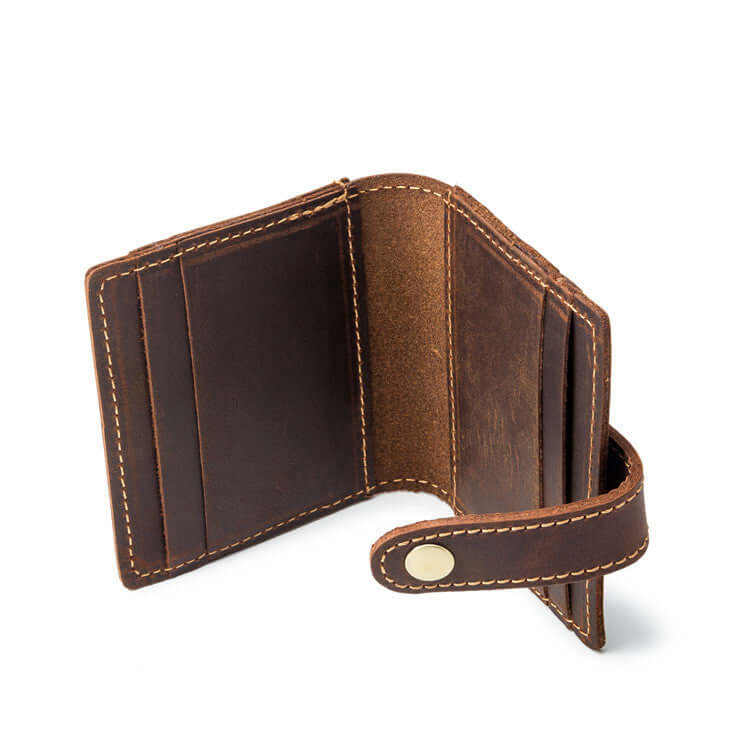 Mens Card Holder Wallet Brown Front Pocket Wallet Card Wallet Card Holders For Men