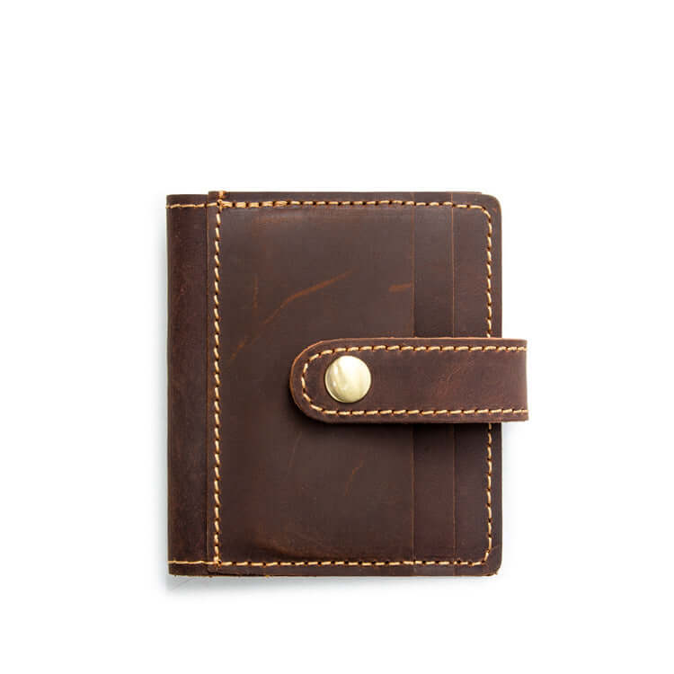 Mens Card Holder Wallet Brown Front Pocket Wallet Card Wallet Card Holders For Men - Image 2