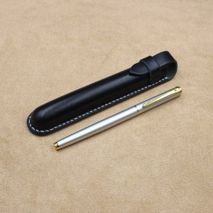 Stylish Leather Pen Case,genuine leather pen holder,leather fountain pen case