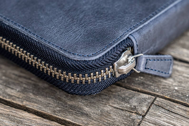 Leather Zippered 10 Slots Pen Case - Image 3