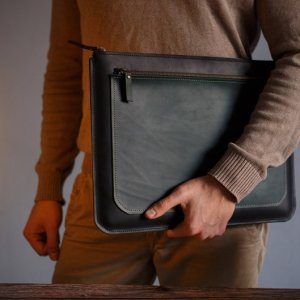 Customize Leather laptop sleeve / MacBook case Leather laptop bag