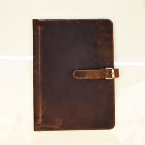 Leather Portfolio, Leather Organizer, Document Holder for Women & men Leather Folder Folio, A4 Padfolio Pouch Travel Case