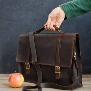 Leather messenger bag - Leather briefcase - Handmade leather bag - Leather Laptop bag - leather document bag