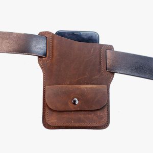 Universal leather mobile holster/ leather mobile case