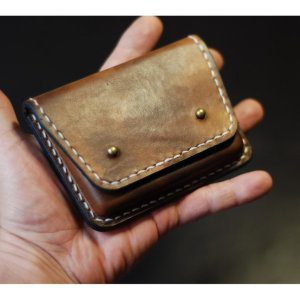 Vintage style leather cigarette case