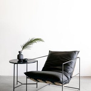 Leather comfy chair, Western Style Chair Brown,Black,White