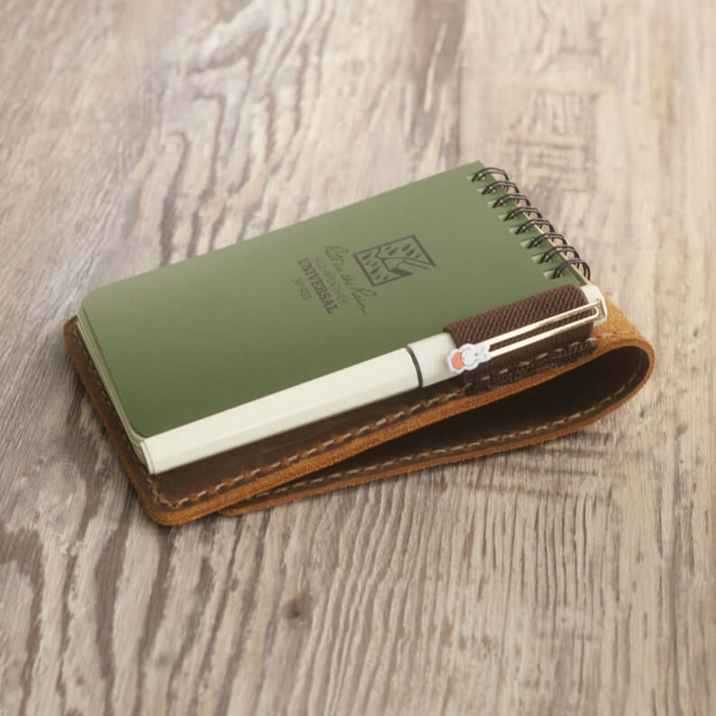 4"x6" Leather notebook with pen loop - Image 4