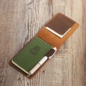 4"x6" Leather notebook with pen loop