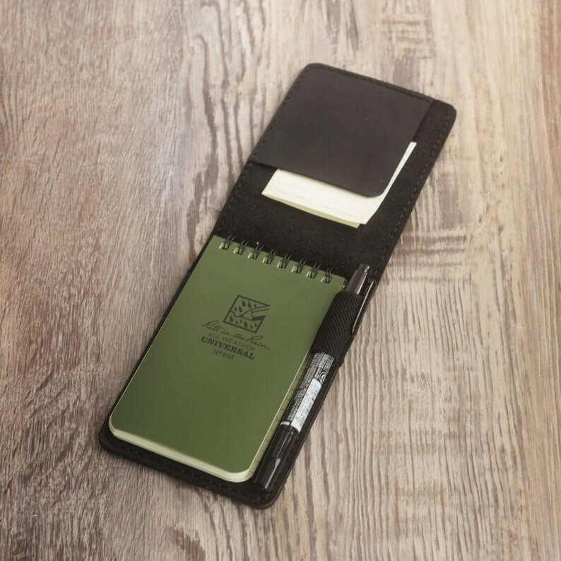 4"x6" Leather notebook with pen loop - Image 3