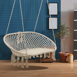 Large Swing Hanging Bench, Macrame Swing Bench, Hammock Bench, Jhoola, Swing Bench, Macrame Swing Bench