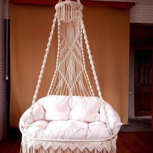 Handmade Macrame Swing For 2 Persons, Macrame Hammock,Swing Chair