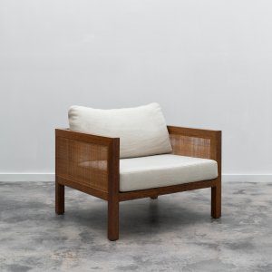 Vintage Wood Armchair , Lounge Chair