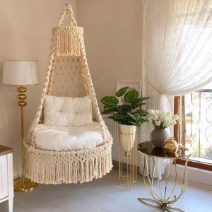Luxury Macrame Swing Chair, Handmade Macrame Swing, Decorative Swing Stylish Hammock