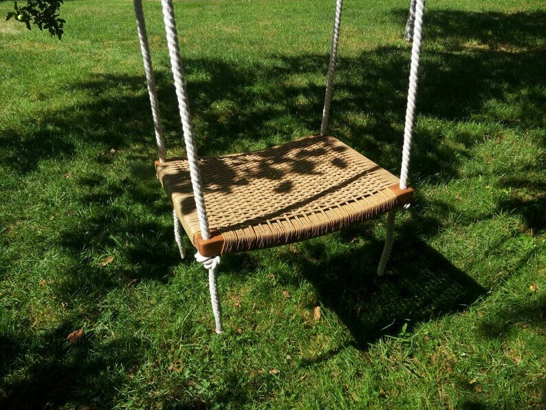 Hand Woven Wooden Swing - Image 3