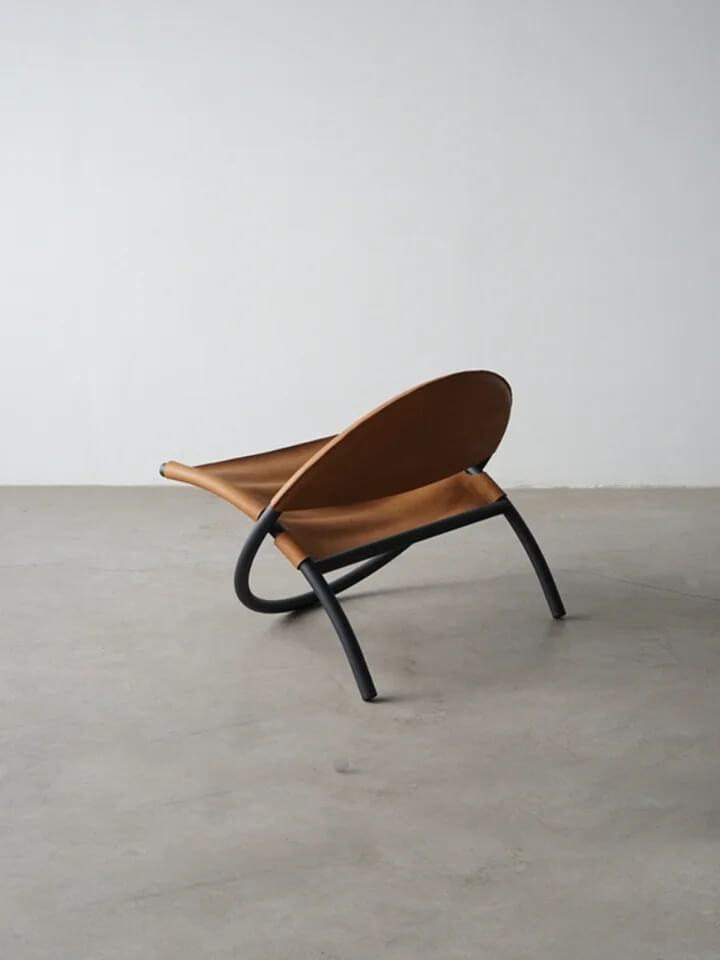 Directors Chair, Leather Chair, Round Metal Chair wrapped in thick Buffalo Leather, Work Chair, - Image 4