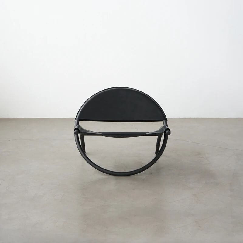 Directors Chair, Leather Chair, Round Metal Chair wrapped in thick Buffalo Leather, Work Chair, - Image 2