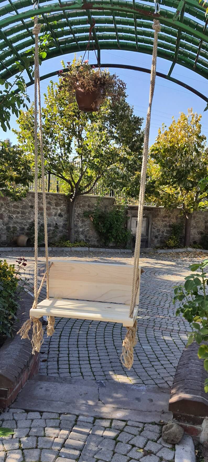 Foldable Solid Wooden Swing