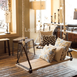 Walnut wood swing - Porch swing - Indoor outdoor swing