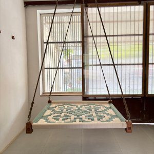 Charpai Swing - White Green 4 x 4 Feet